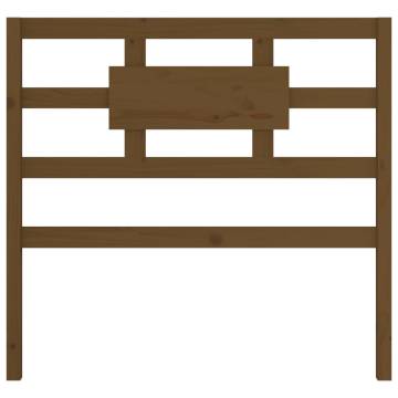 Stylish Honey Brown Solid Pine Wood Bed Headboard - 95.5x4x100 cm