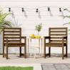 Garden Chairs 2 pcs Honey Brown Solid Wood Pine | HipoMarket