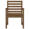 Garden Chairs 2 pcs Honey Brown Solid Wood Pine | HipoMarket