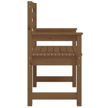 Garden Chairs 2 pcs Honey Brown Solid Wood Pine | HipoMarket