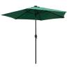 270cm Green Parasol with LED Lights & Aluminium Pole