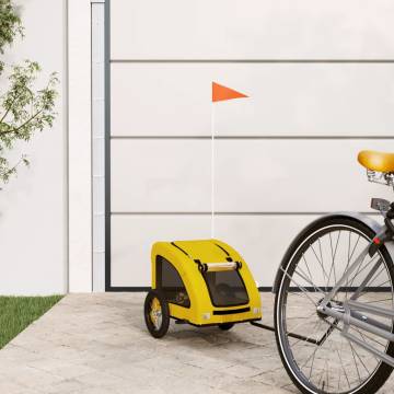 Pet Bike Trailer - Yellow Oxford Fabric & Iron | HipoMarket