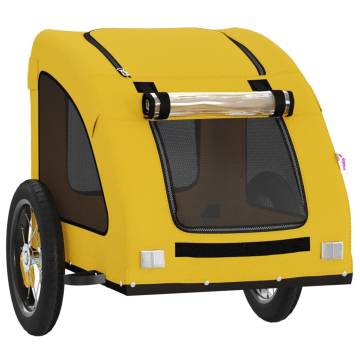 Pet Bike Trailer - Yellow Oxford Fabric & Iron | HipoMarket