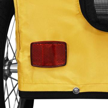 Pet Bike Trailer - Yellow Oxford Fabric & Iron | HipoMarket