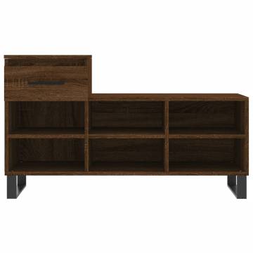 Brown Oak Shoe Cabinet - Stylish Storage Solution | HipoMarket