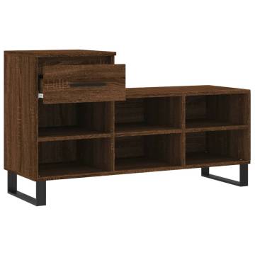 Brown Oak Shoe Cabinet - Stylish Storage Solution | HipoMarket