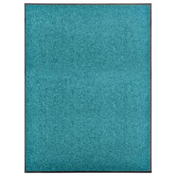 Washable Cyan Doormat 90x120 cm - Indoor/Outdoor Use