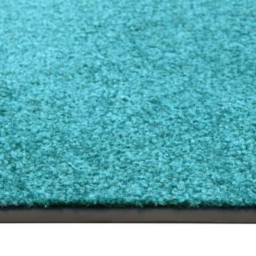 Washable Cyan Doormat 90x120 cm - Indoor/Outdoor Use