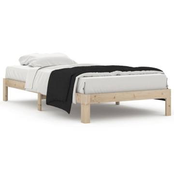 Solid Wood Pine Bed Frame 100x200 cm | Modern Bedroom Furniture