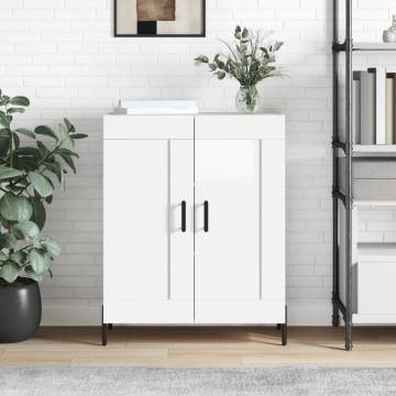 High Gloss White Sideboard - 69.5x34x90 cm | Hipomarket