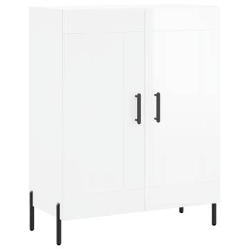 High Gloss White Sideboard - 69.5x34x90 cm | Hipomarket