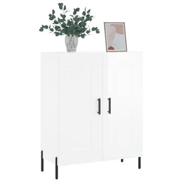 High Gloss White Sideboard - 69.5x34x90 cm | Hipomarket