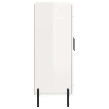 High Gloss White Sideboard - 69.5x34x90 cm | Hipomarket