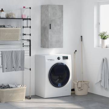 Elegant Wall Mounted Cabinet Concrete Grey | HipoMarket UK