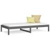 Day Bed Grey 90x190 cm | Solid Wood Pine Frame