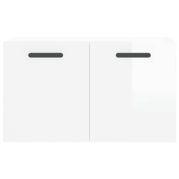 High Gloss White Wall Cabinet - 60x36.5 cm | HipoMarket