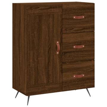 Stylish Highboard Brown Oak - Engineered Wood | HipoMarket