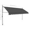 Manual Retractable Awning with LED - 350 cm Anthracite