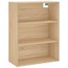 Stylish Highboard Sonoma Oak - 69.5x34x180 cm Engineered Wood