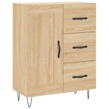 Stylish Highboard Sonoma Oak - 69.5x34x180 cm Engineered Wood