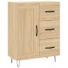 Stylish Highboard Sonoma Oak - 69.5x34x180 cm Engineered Wood