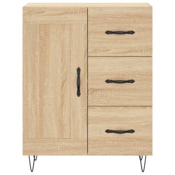 Stylish Highboard Sonoma Oak - 69.5x34x180 cm Engineered Wood