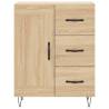 Stylish Highboard Sonoma Oak - 69.5x34x180 cm Engineered Wood