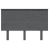 Stylish Grey Bed Headboard in Solid Pine Wood - 124x6x82.5 cm