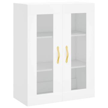 Stylish Highboard White 69.5x34x180 cm - Durable Engineered Wood