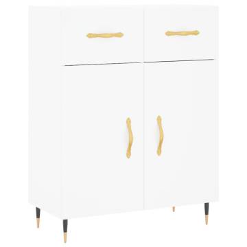 Stylish Highboard White 69.5x34x180 cm - Durable Engineered Wood