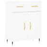 Stylish Highboard White 69.5x34x180 cm - Durable Engineered Wood