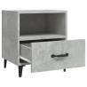 Elegant Concrete Grey Bedside Cabinet - Engineered Wood Design