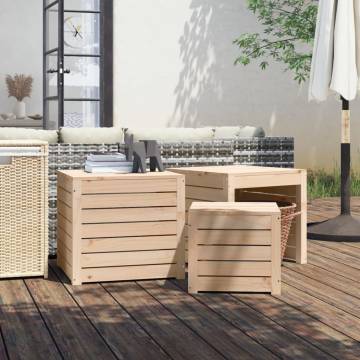 3 Piece Garden Box Set - Solid Wood Pine | HipoMarket