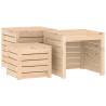 3 Piece Garden Box Set - Solid Wood Pine | HipoMarket