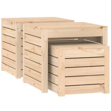 3 Piece Garden Box Set - Solid Wood Pine | HipoMarket