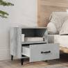 Elegant Concrete Grey Bedside Cabinet - Engineered Wood Design