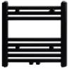 Black Bathroom Central Heating Towel Rail Radiator 480x480mm