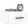 Stylish High Gloss White Wall-Mounted Bedside Cabinets - 2 pcs