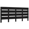 Headboard Black 200x3x80 cm Solid Wood Pine - Stylish & Modern