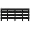 Headboard Black 200x3x80 cm Solid Wood Pine - Stylish & Modern