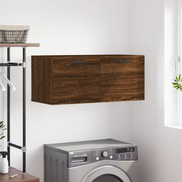 Wall Cabinet Brown Oak 80x36.5 cm | Stylish Storage Solution