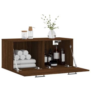 Wall Cabinet Brown Oak 80x36.5 cm | Stylish Storage Solution