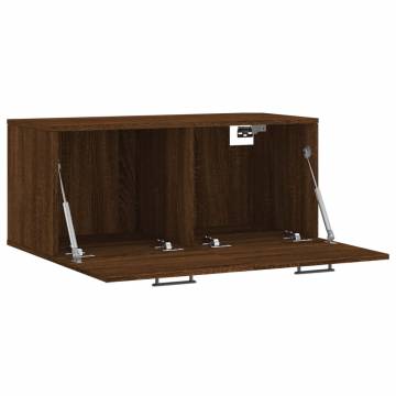 Wall Cabinet Brown Oak 80x36.5 cm | Stylish Storage Solution