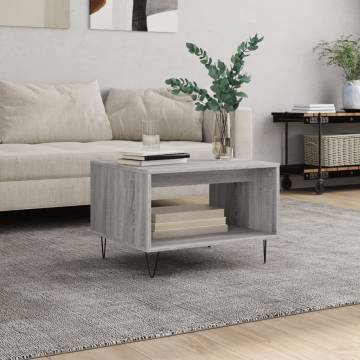 Elegant Grey Sonoma Coffee Table - 60x50x40 cm