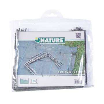 Nature Weed Control Pegs - 20 Durable Galvanised Staples