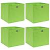 Storage Boxes 4 pcs Green 32x32x32 cm Fabric Colour green without lids Quantity in Package 4 Number of 1 