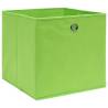 Storage Boxes 4 pcs Green - Durable Fabric 32x32 cm