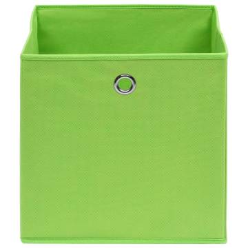 Storage Boxes 4 pcs Green - Durable Fabric 32x32 cm