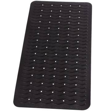 RIDDER Non-Slip Bath Mat Playa 80x38 cm Black - Safe & Stylish