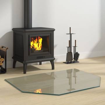 Fireplace Glass Plate Hexagon 80x60 cm - Premium Floor Protection